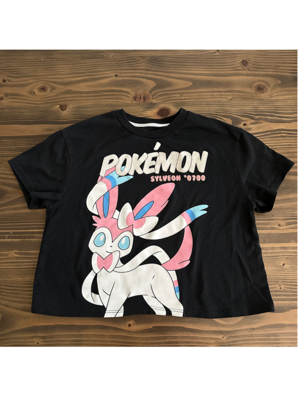 Women's Hybrid Apparel Pokemon Sylveon Graphic Tee Black Pink Size M